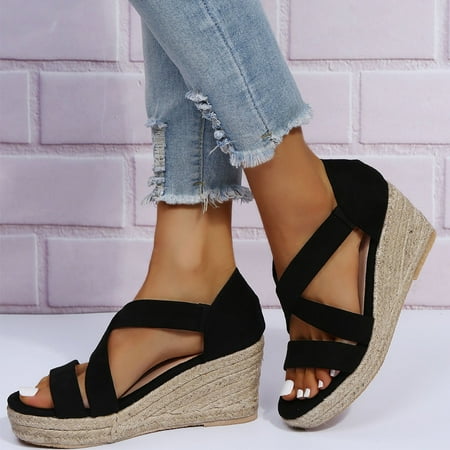 FZM Women shoes Fashion Summer Women Sandals Wedge Heel Platform Open Toe Cross Strap Casual
FZM Women shoes Fashion Summer Women Sandals Wedge Heel Platform Open Toe Cross Strap Casual