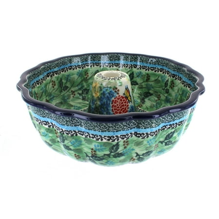 Blue Rose Polish Pottery Teresa Ring Cake Pan