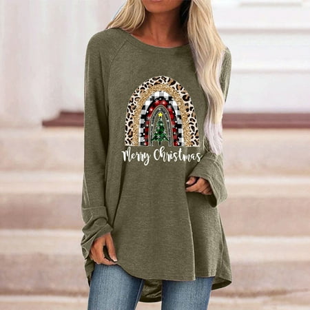 jsaierl Casual Tops for Women Crewneck Long Sleeve Christmas Printed Sweatshirt for Women Skin-Friendly Long Blouse Pullover for Party
jsaierl Casual Tops for Women Crewneck Long Sleeve Christmas Printed Sweatshirt for Women Skin-Friendly Long Blouse Pullover for Party