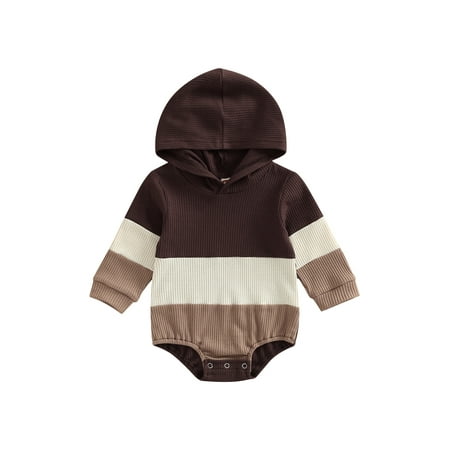 aturustex Baby Boys Girls Fall Romper Long Sleeve Patchwork Waffle Hooded Romper Snap Crotch Triangle Jumpsuit Pullover Top
aturustex Baby Boys Girls Fall Romper Long Sleeve Patchwork Waffle Hooded Romper Snap Crotch Triangle Jumpsuit Pullover Top