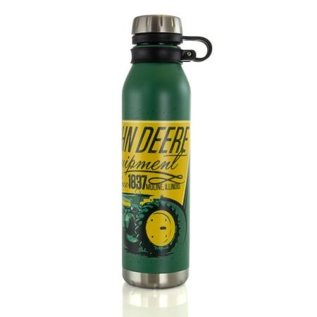 John Deere 25.5 Ounce Staintless Steel Thermal Bottle in Green with Cap and Carry Loop
John Deere 25.5 Ounce Staintless Steel Thermal Bottle in Green with Cap and Carry Loop