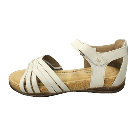 Clarks Roseville Cove White Leather Flat Women s Sandal Size 8 Wide