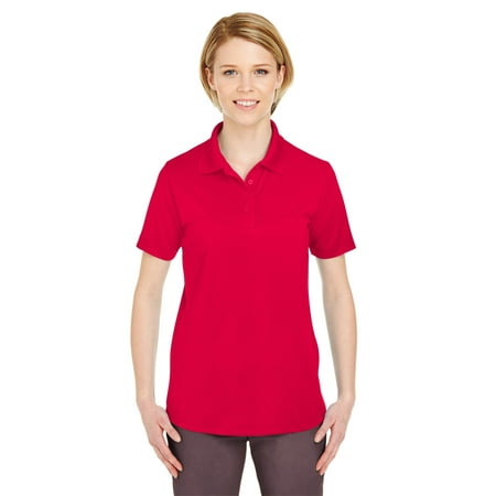 UltraClub 8610L Ladies 8 Star Elite Performance Interlock Polo Shirt - Red - Large