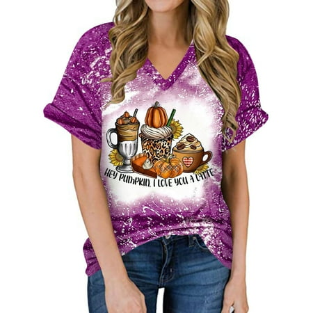 Workout Tops for Women Flannel Shirts for Women Women s V-neck T-shirt Print T-shirt Short Sleeve T-Shirt Tops Cute Tops for Women Tops for Women on Sales Purple 2XL
Workout Tops for Women Flannel Shirts for Women Women s V-neck T-shirt Print T-shirt Short Sleeve T-Shirt Tops Cute Tops for Women Tops for Women on Sales Purple 2XL