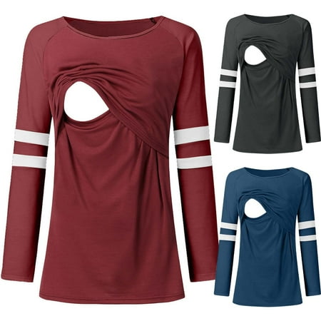 Tejiojio Maternity/Labor/Nursing Clothing Clearance Pregnant Women Clothes Long Sleeve Round Neck Stitching Breastfeeding Top
Tejiojio Maternity/Labor/Nursing Clothing Clearance Pregnant Women Clothes Long Sleeve Round Neck Stitching Breastfeeding Top