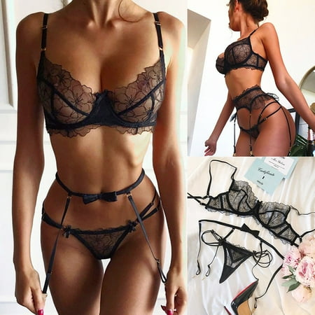 MRULIC intimates for women 3PCS Bra GString Garter Suit Womens Top Erotic Lingerie Lace Set Underwear Black + L
MRULIC intimates for women 3PCS Bra GString Garter Suit Womens Top Erotic Lingerie Lace Set Underwear Black + L