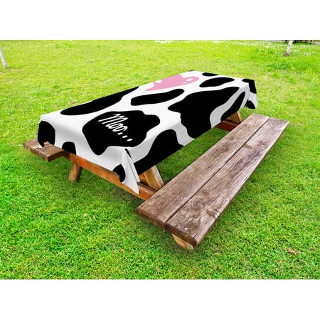 Cow Print Outdoor Tablecloth Camouflage Hide Pattern in Black and White with Cute Pink Heart Shape Moo Decorative Washable Fabric Picnic Table Cloth 58 X 84 Inches Pink Black White by Ambesonne
Cow Print Outdoor Tablecloth Camouflage Hide Pattern in Black and White with Cute Pink Heart Shape Moo Decorative Washable Fabric Picnic Table Cloth 58 X 84 Inches Pink Black White by Ambesonne
