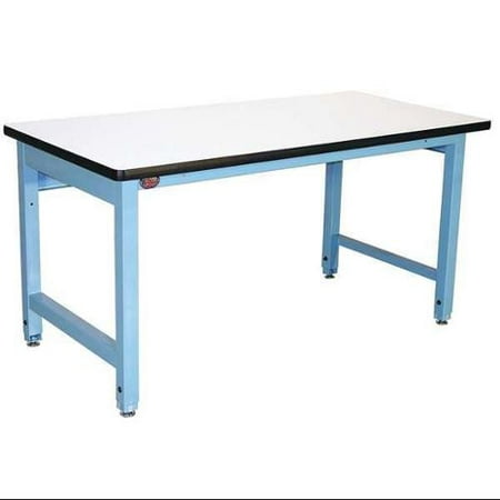 PRO-LINE HD6036P\/L14\/HDLE-6 Ergo Workbench, Blue, 60Lx36Wx30H In.