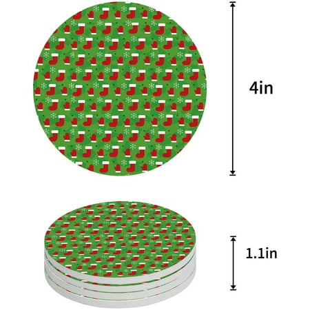FMSHPON Merry Christmas Set of 4 Round Coaster for Drinks Absorbent Ceramic Stone Coasters Cup Mat with Cork Base for Home Kitchen Room Coffee Table Bar Decor
FMSHPON Merry Christmas Set of 4 Round Coaster for Drinks Absorbent Ceramic Stone Coasters Cup Mat with Cork Base for Home Kitchen Room Coffee Table Bar Decor