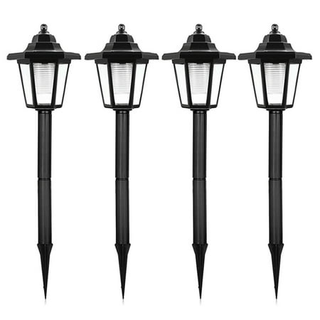4Pcs Led Solar Powered Hexagonal Pathway Night Light Ip65 Waterproof