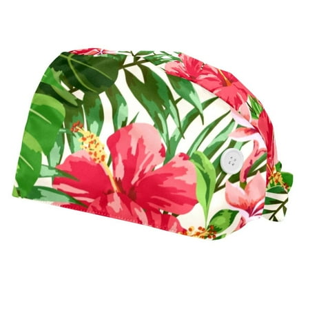 2PCS Working Cap with Buttons and Sweatband Adjustable Tie Back Hats Bouffant Caps Flower Scrub Turban Hat
2PCS Working Cap with Buttons and Sweatband Adjustable Tie Back Hats Bouffant Caps Flower Scrub Turban Hat
