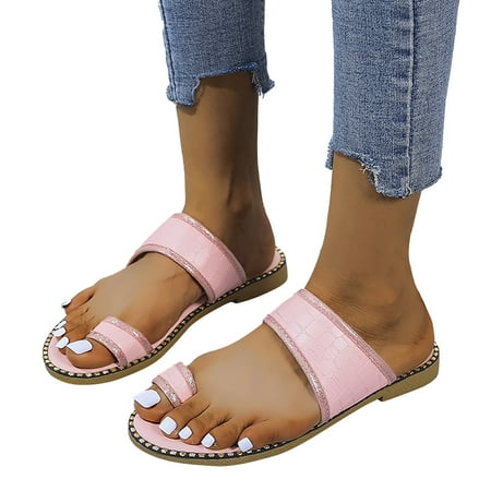 Cathalem Women s Slip Toe Flat Slippers Large Casual Beach Sandals Slippers with Grips for Women Pink 6.5
Cathalem Women s Slip Toe Flat Slippers Large Casual Beach Sandals Slippers with Grips for Women Pink 6.5