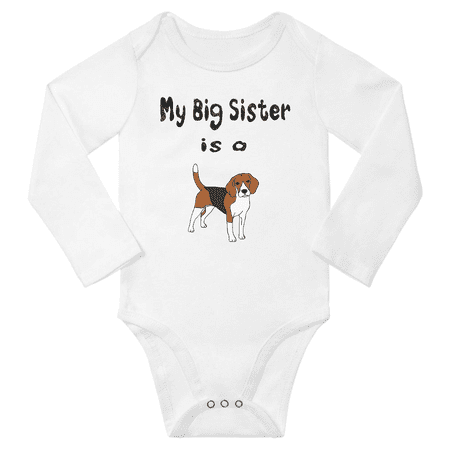 My Big Sister is a American Foxhound Dog Cute Baby Long Sleeve Bodysuit Boy Girl (White 6-12M)
My Big Sister is a American Foxhound Dog Cute Baby Long Sleeve Bodysuit Boy Girl (White 6-12M)