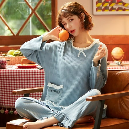DanceeMangoo New Long Sleeve Cotton Pajamas Set Young Style Women Sleepwear Spring Lady Nightwear Casual Home Cloth Soft Comfortable Pyjamas
DanceeMangoo New Long Sleeve Cotton Pajamas Set Young Style Women Sleepwear Spring Lady Nightwear Casual Home Cloth Soft Comfortable Pyjamas