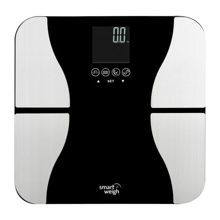 Smart Weigh 440lbs BMI Bathroom Digital Body Weight Scale LCD Tempered Glass