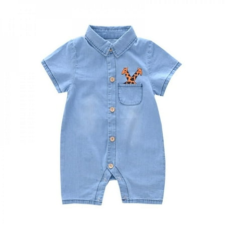 Patgoal Baby Boys Clothes Baby Summer Denim Romper Clothing Newborn Infant Boy Girl Deer Pattern Printed Clothes Jumpsuit Outfit Short Sleeve Overall
Patgoal Baby Boys Clothes Baby Summer Denim Romper Clothing Newborn Infant Boy Girl Deer Pattern Printed Clothes Jumpsuit Outfit Short Sleeve Overall