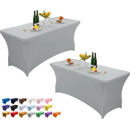 Wolfway 2 Pack 4FT Stretch Spandex Table Cover Washable and Wrinkle Resistant Kitchen Spandex Tablecloth Fitted Rectangular Table for Party Banquet Weddings Cocktail and Festival
Wolfway 2 Pack 4FT Stretch Spandex Table Cover Washable and Wrinkle Resistant Kitchen Spandex Tablecloth Fitted Rectangular Table for Party Banquet Weddings Cocktail and Festival