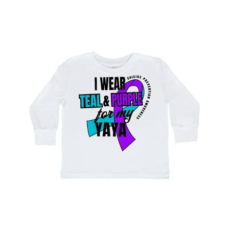 Inktastic Suicide Prevention I Wear Teal and Purple for My Yaya Gift Toddler Boy or Toddler Girl Long Sleeve T-Shirt
Inktastic Suicide Prevention I Wear Teal and Purple for My Yaya Gift Toddler Boy or Toddler Girl Long Sleeve T-Shirt