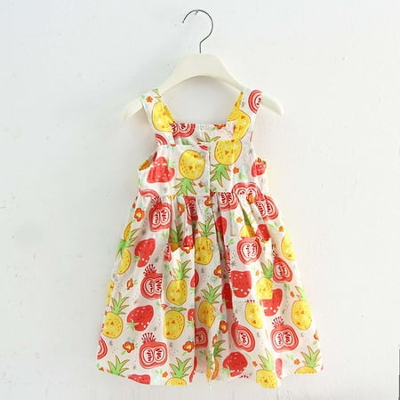 QIPOPIQ Girls Clothes Clearance Summer Baby Sleeveless Sling Pocket Dress Colorful Fruit Print Childrens Clothing
QIPOPIQ Girls Clothes Clearance Summer Baby Sleeveless Sling Pocket Dress Colorful Fruit Print Childrens Clothing