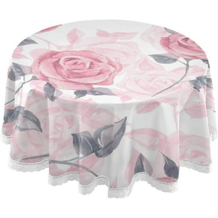 SKYSONIC Pink Roses Round Tablecloth 60 inch Waterproof Tablecloth Stain Resistant and Wrinkle Decorative Patio Table Cloths for Kitchen Dinning Room Party Home Garden Picnic
SKYSONIC Pink Roses Round Tablecloth 60 inch Waterproof Tablecloth Stain Resistant and Wrinkle Decorative Patio Table Cloths for Kitchen Dinning Room Party Home Garden Picnic