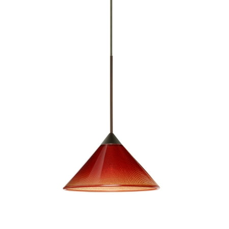 Besa Lighting 1Xt-117681 Kona 1 Light Halogen Cord-Hung Mini Pendant - Bronze