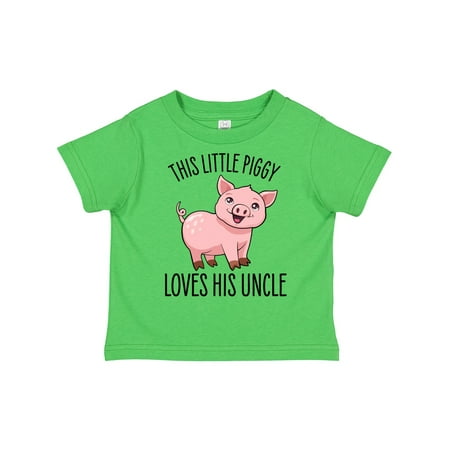 Inktastic This Little Piggy Loves His Uncle- Cute Gift Toddler Boy Girl T-Shirt