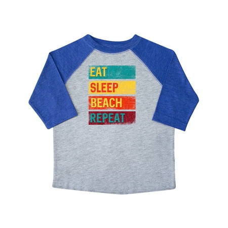 Inktastic Eat Sleep Beach Repeat Gift Toddler Boy or Toddler Girl T-Shirt