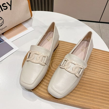 Women‘s Metal Chain Loafers Chunky Low Heel Square Toe Shoes Lightweight Slip On Shoes
Women‘s Metal Chain Loafers Chunky Low Heel Square Toe Shoes Lightweight Slip On Shoes