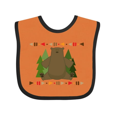 Inktastic Tribal Bear Woodland Trees Gift Baby Boy or Baby Girl Bib