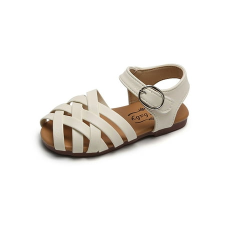 Sanviglor Girl s Dress Sandal Strappy Summer Shoe Beach Flat Sandals Party Non-slip Magic Tape Flats Lightweight Closed Toe Shoes White 6.5C
Sanviglor Girl s Dress Sandal Strappy Summer Shoe Beach Flat Sandals Party Non-slip Magic Tape Flats Lightweight Closed Toe Shoes White 6.5C