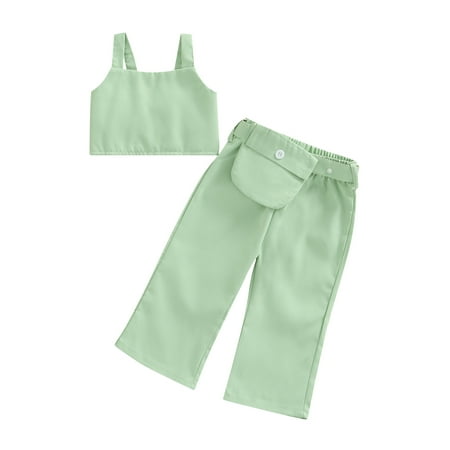 Suanret 3Pcs Toddler Infant Baby Girls Casual Outfits Solid Color Tank Tops + Trousers + Waist Pack Clothes Sets Green 9-12 Months
Suanret 3Pcs Toddler Infant Baby Girls Casual Outfits Solid Color Tank Tops + Trousers + Waist Pack Clothes Sets Green 9-12 Months