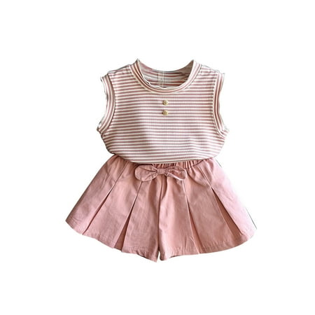 DNDKILG Toddler Baby Girls Summer T Shirts and Set Outfits Clothes Set Short Sleeve with Pink 1Y-6Y 120
DNDKILG Toddler Baby Girls Summer T Shirts and Set Outfits Clothes Set Short Sleeve with Pink 1Y-6Y 120