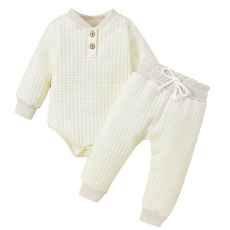 Newborn Boys Winter Long Sleeve Solid Thickened Warm Romper Tops Pants 2PCS Outfits Set
Newborn Boys Winter Long Sleeve Solid Thickened Warm Romper Tops Pants 2PCS Outfits Set