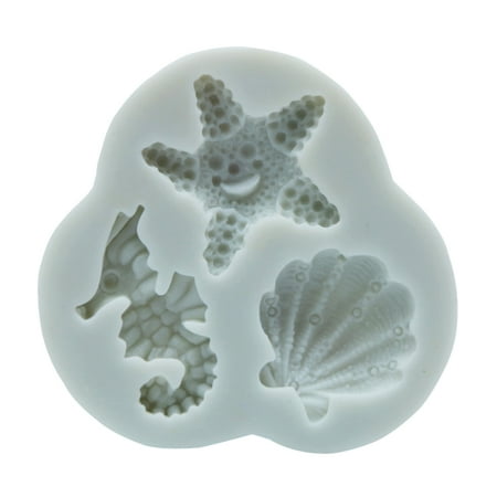 1pc 3D Silicone Cake Mold Sea Animal Shape Seastar Seahorse Shells Chocolate Candy Fondant Mold Kitchen Baking Tool (Gre
1pc 3D Silicone Cake Mold Sea Animal Shape Seastar Seahorse Shells Chocolate Candy Fondant Mold Kitchen Baking Tool (Gre