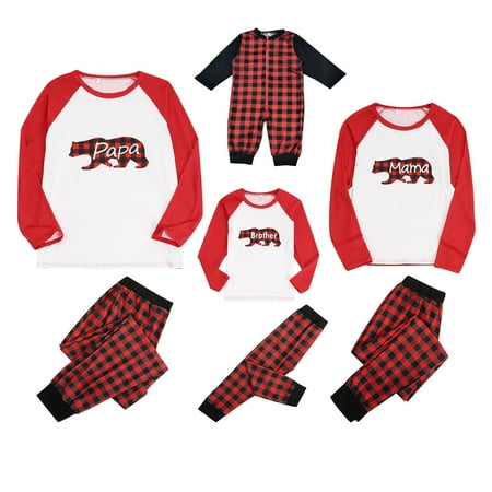 Family Xmas Matching Sleepwear Set Cartoon Bear printed Tops Plaid Pants Christmas Adult Kid Baby Pjs Set
Family Xmas Matching Sleepwear Set Cartoon Bear printed Tops Plaid Pants Christmas Adult Kid Baby Pjs Set