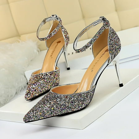 Women‘s Pointed Toe Pumps Stiletto High Heel Ankle Strap High Heels Women‘s Sequins Sandals
Women‘s Pointed Toe Pumps Stiletto High Heel Ankle Strap High Heels Women‘s Sequins Sandals