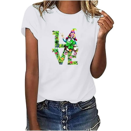 White Blouse for Women Women Crewneck Print T-shirts Fashion Comfortable Female Blouses Tops Short Sleeve Maternity Blouses White L
White Blouse for Women Women Crewneck Print T-shirts Fashion Comfortable Female Blouses Tops Short Sleeve Maternity Blouses White L