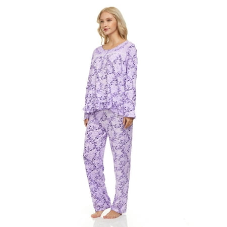 Lati Fashion Women Pajamas Set Pants and Top Long Sleeve 2-Piece Female Pajamas Set Purple M
Lati Fashion Women Pajamas Set Pants and Top Long Sleeve 2-Piece Female Pajamas Set Purple M