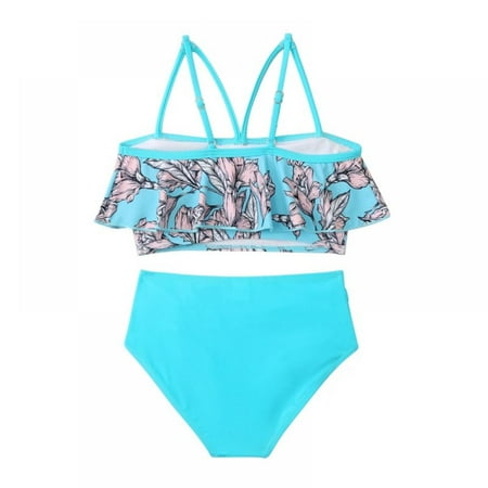 SYNPOS Girl s 2-Piece Bikini High Waist Swimsuit with Drawstring Beach Shorts Kid Swimwear 4-14 Years
SYNPOS Girl s 2-Piece Bikini High Waist Swimsuit with Drawstring Beach Shorts Kid Swimwear 4-14 Years