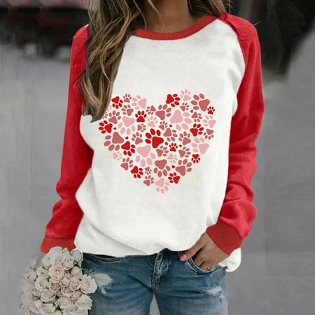 Zedker Cute Fall Tops for Women Graphic Crewneck Sweatshirt Women Women s Fashion Valentine s Day Printed Round Neck Loose Pullover Printed Sweatshirt Top
Zedker Cute Fall Tops for Women Graphic Crewneck Sweatshirt Women Women s Fashion Valentine s Day Printed Round Neck Loose Pullover Printed Sweatshirt Top