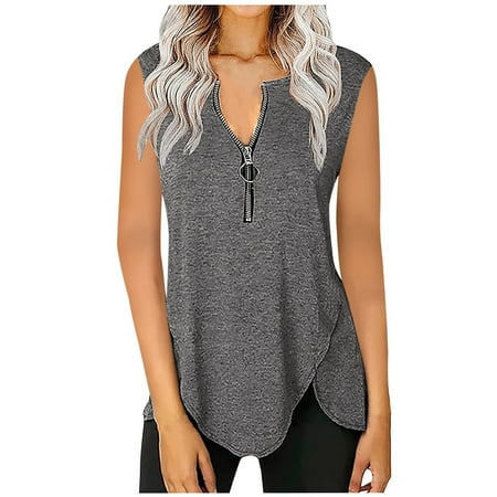 FREE SHIPPING-camisole Women s Fashion Casual Solid Vest Zipper Round-Neck Loose Sleeveless T-shirt Pullover Tops nightgowns for women lingerie valentines day birthday gifts Gray
FREE SHIPPING-camisole Women s Fashion Casual Solid Vest Zipper Round-Neck Loose Sleeveless T-shirt Pullover Tops nightgowns for women lingerie valentines day birthday gifts Gray