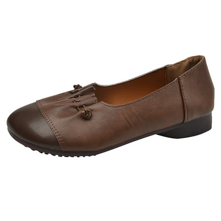 Puawkoer Ladies Fashion Color Blocking Leather Shallow Comfort Soft Sole Flat Casual Shoes
Puawkoer Ladies Fashion Color Blocking Leather Shallow Comfort Soft Sole Flat Casual Shoes