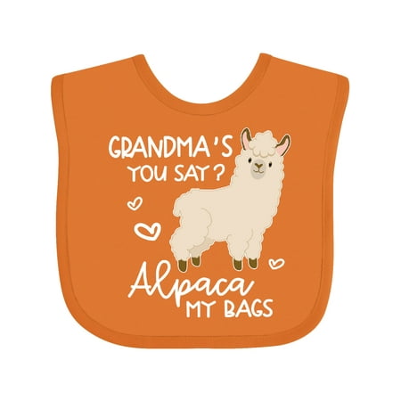 Inktastic Grandma s You Say Alpaca My Bags Gift Baby Boy or Baby Girl Bib