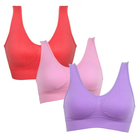 Sports Bra Size S-6XL Outdoor Underwear Women Seamless Bra Solid Fitness Bras Yoga Tops Soft Cup Lovely Young 3pcs Red&Pink&Purple
Sports Bra Size S-6XL Outdoor Underwear Women Seamless Bra Solid Fitness Bras Yoga Tops Soft Cup Lovely Young 3pcs Red&Pink&Purple