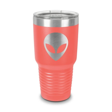 Alien Tumbler 30 oz - Laser Engraved w/ Clear Lid - Stainless Steel - Vacuum Insulated - Double Walled - Travel Mug - mars area 51 ufo aliens v2 - Coral
Alien Tumbler 30 oz - Laser Engraved w/ Clear Lid - Stainless Steel - Vacuum Insulated - Double Walled - Travel Mug - mars area 51 ufo aliens v2 - Coral
