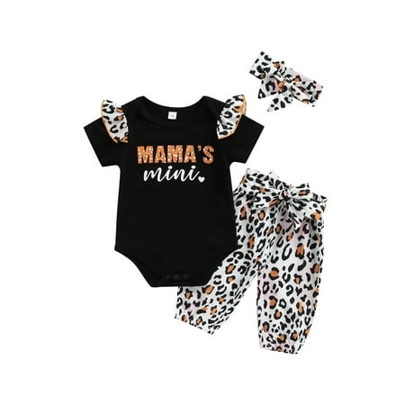 Kiapeise Baby Girls Leopard Outfit Sets Mama s Mini Print Short Sleeve Romper Bodysuit Tops +Pants+Headband
Kiapeise Baby Girls Leopard Outfit Sets Mama s Mini Print Short Sleeve Romper Bodysuit Tops +Pants+Headband