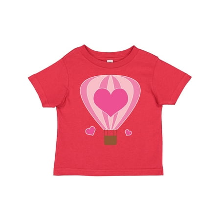 Inktastic Valentine Hot Air Balloon Gift Toddler Toddler Girl T-Shirt