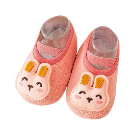 

Yinguo Autumn Boys And Girls Children Socks Shoes Non Slip Indoor Floor Baby Sports Shoes Warm And Comfortable Cute Panda Flower Rabbit Pink XL