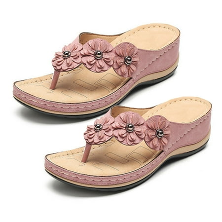 lizyue Flower Round Toe Wedge Open Toe Anti-slip Sandals Flip Flops Footwear for Daily Life
lizyue Flower Round Toe Wedge Open Toe Anti-slip Sandals Flip Flops Footwear for Daily Life