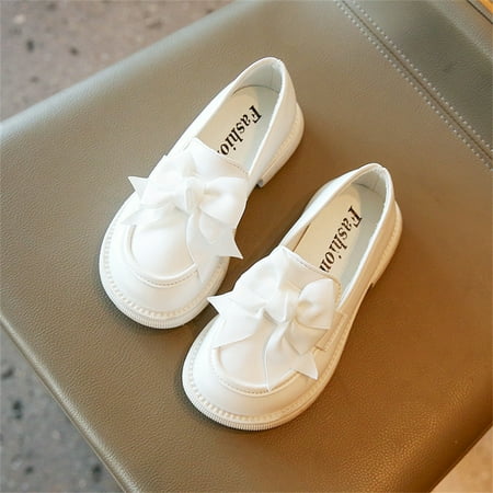 Hawee Girls Satin Ribbon Bow Moccasin JW295 Size 7.5-13.5